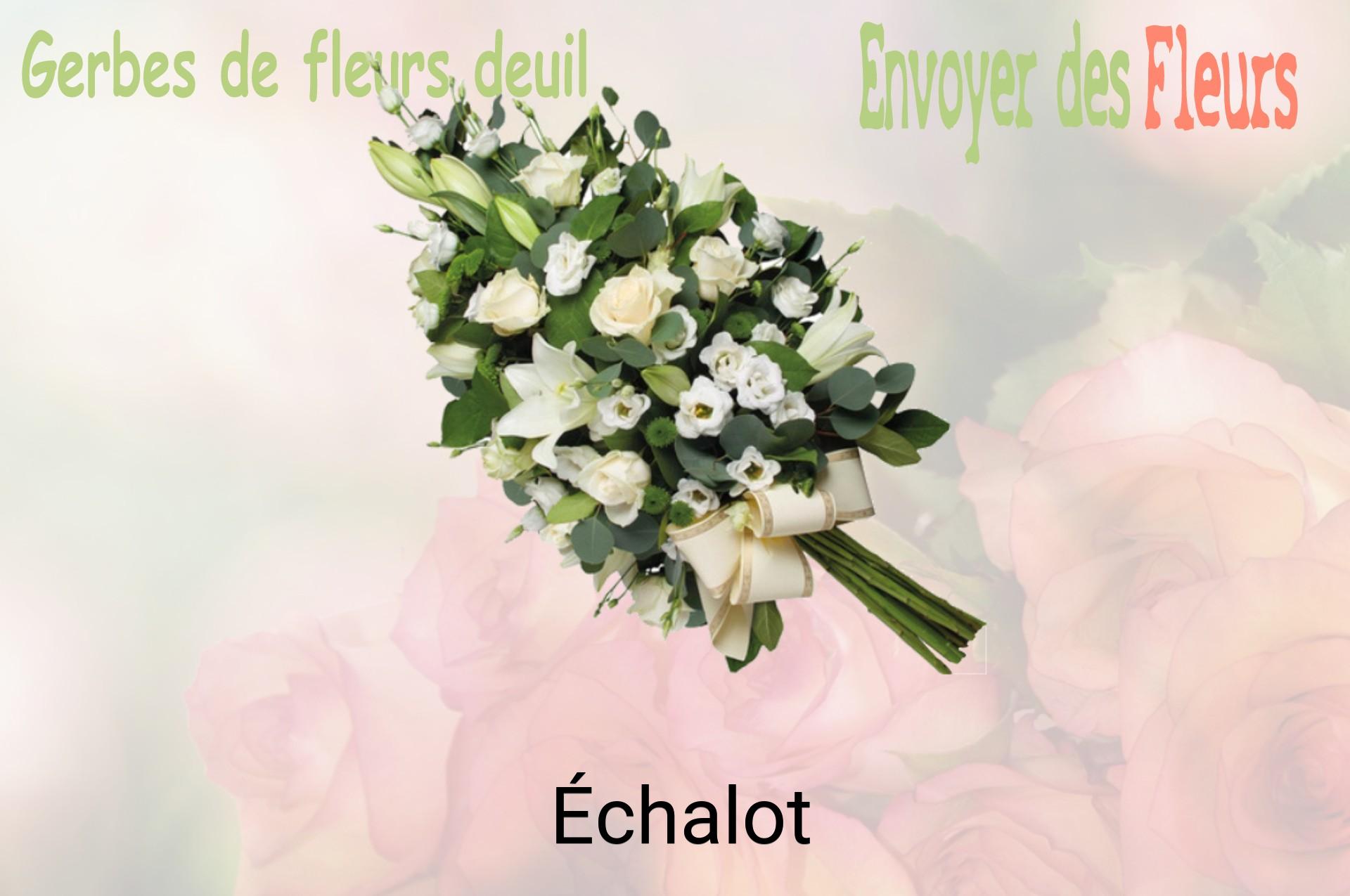 Gerbe de fleurs de deuil livrée à Échalot